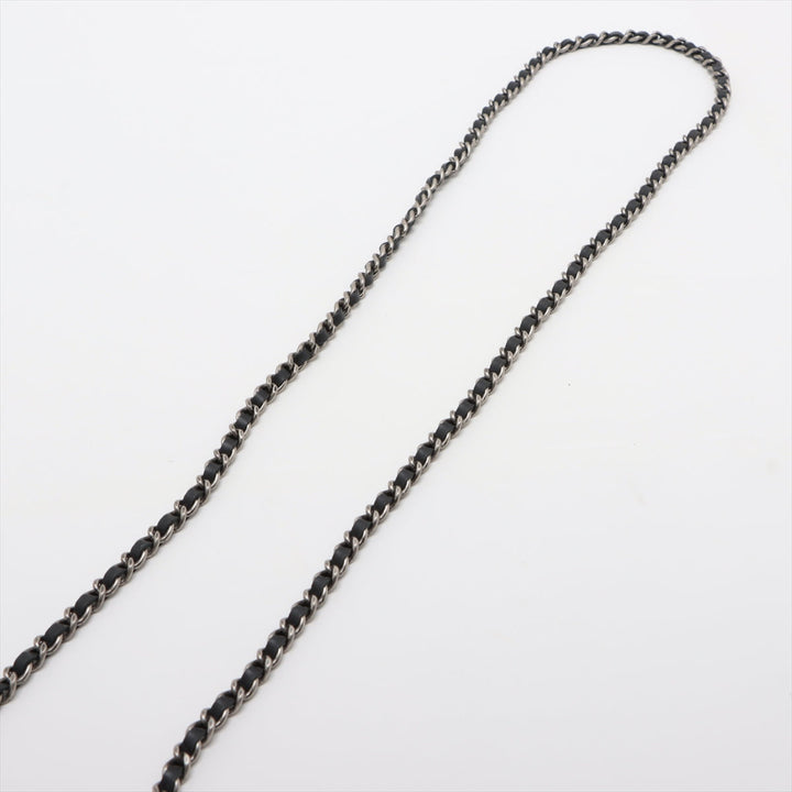 Top Quality Chanel Matrasse Leather Chain Shoulder Bag Black Silver Gold  20th