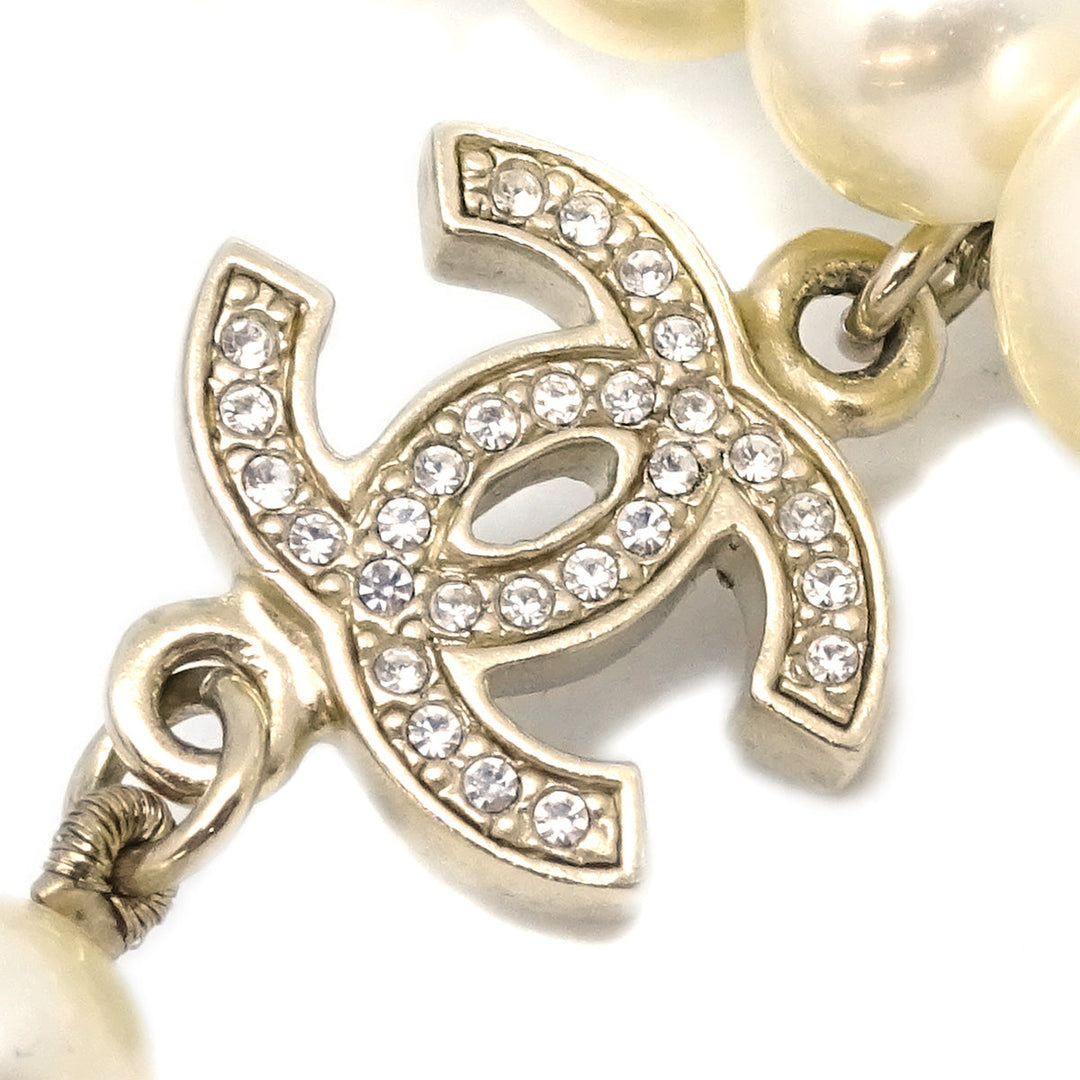 Top Quality Chanel Gold Chain Necklace Rhinestone