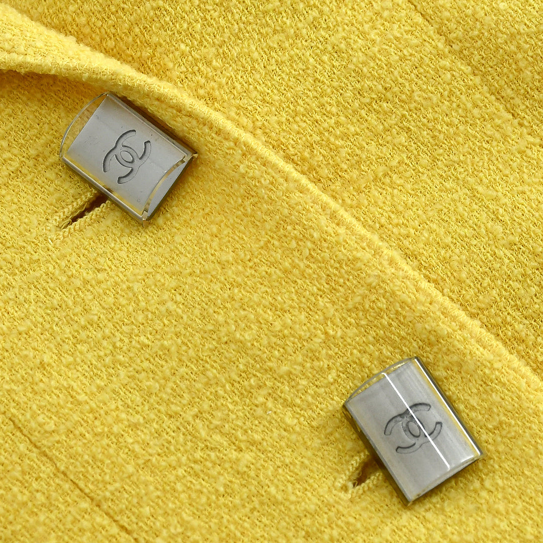 Top Quality Chanel Single Breasted Jacket Yellow 99C #40