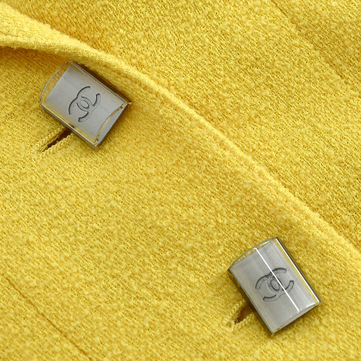 Top Quality Chanel Single Breasted Jacket Yellow 99C #40
