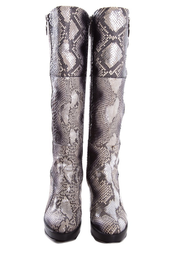 Roberto Botticelli Python Leather Knee-High Boots SZ 36