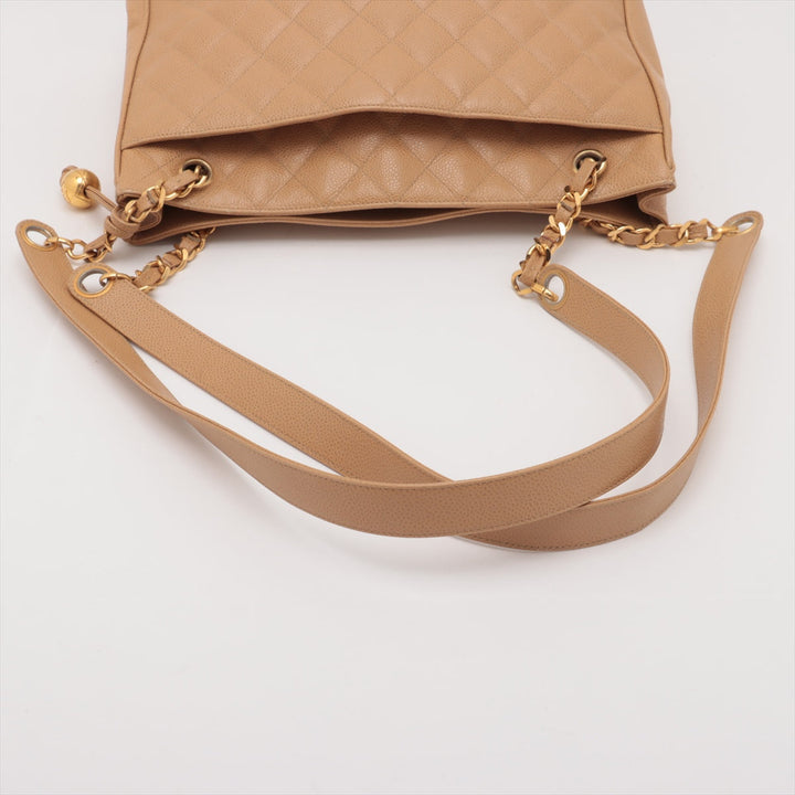 Top Quality Chanel Matrasse Caviar S Chain Shoulder Bag Beige Gold  2nd