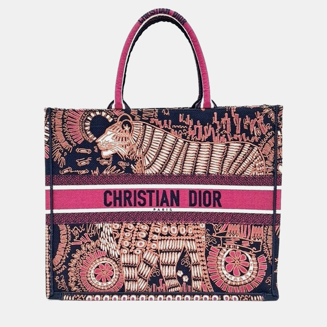 Top quality Dior Christian Multicolor Canvas Book Tote Bag