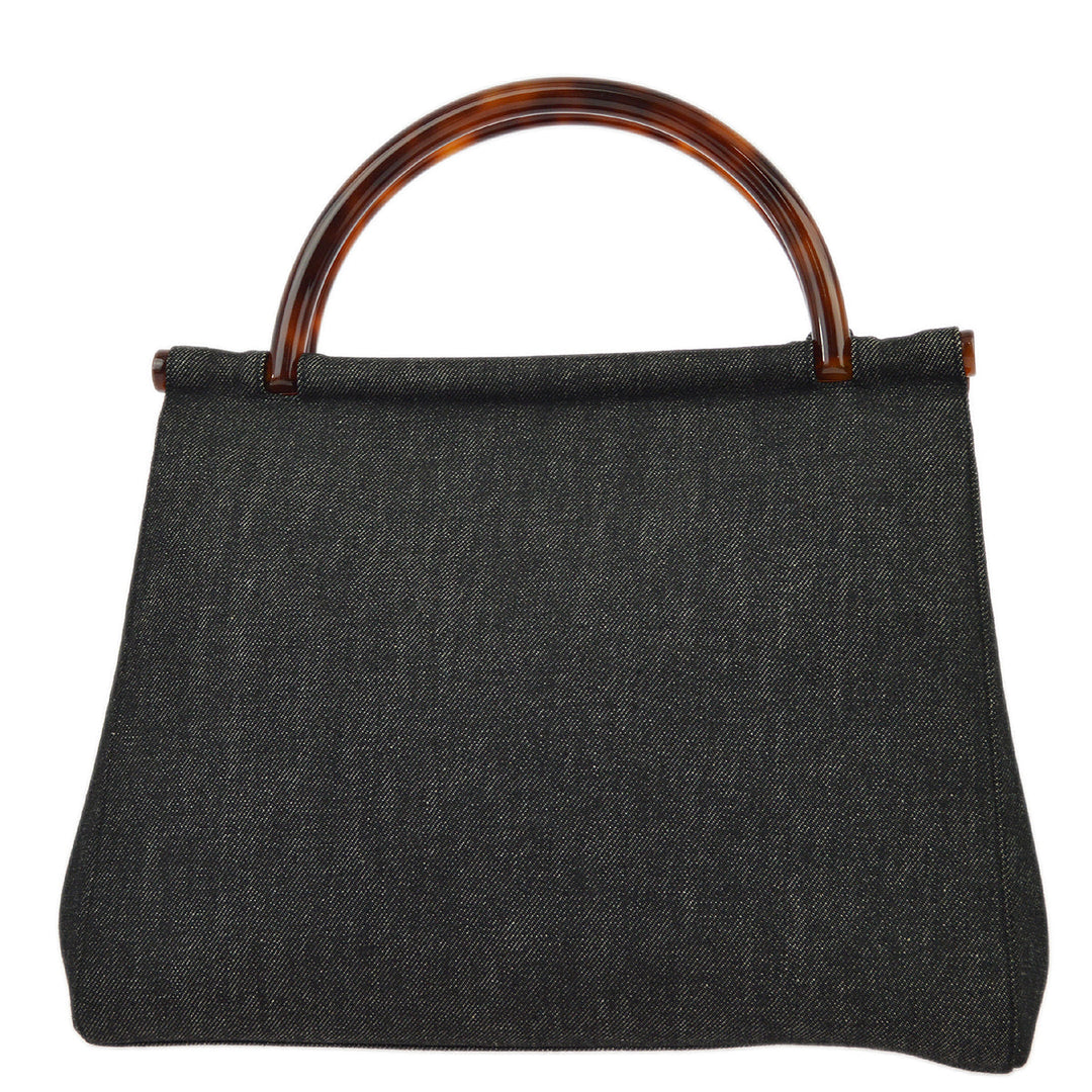 Top Quality Chanel Black Denim Handbag