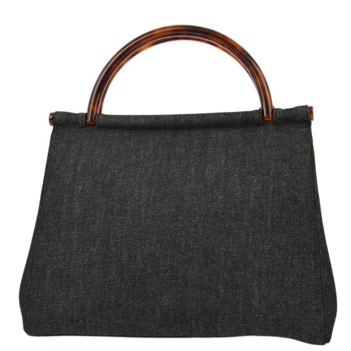 Top Quality Chanel Black Denim Handbag