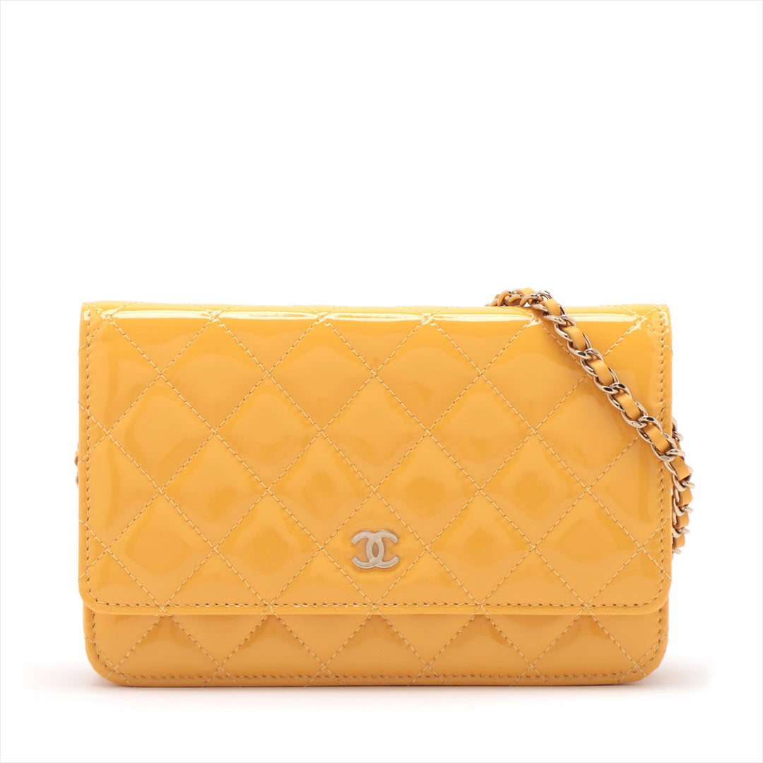 Top Quality Chanel Wallet on Chain in Patent Yellow