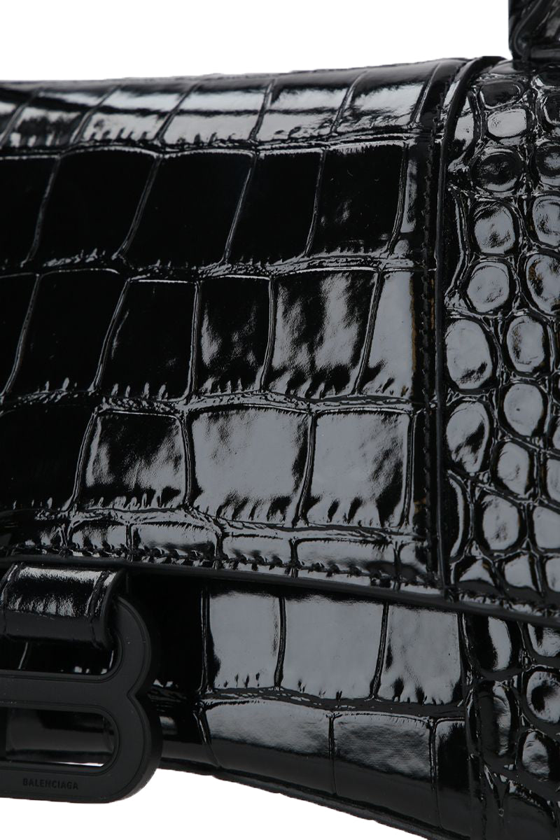 Top Quality Balenciaga Hourglass S in Croc Embossed Leather