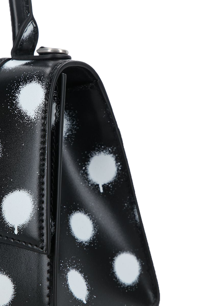 Top Quality Balenciaga Hourglass Small Bag in Sprayed Polka Dots Print