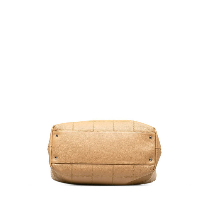 Top Quality Chanel Chocolate Bar  Bag houlder Bag Beige Caviar S  CHANEL