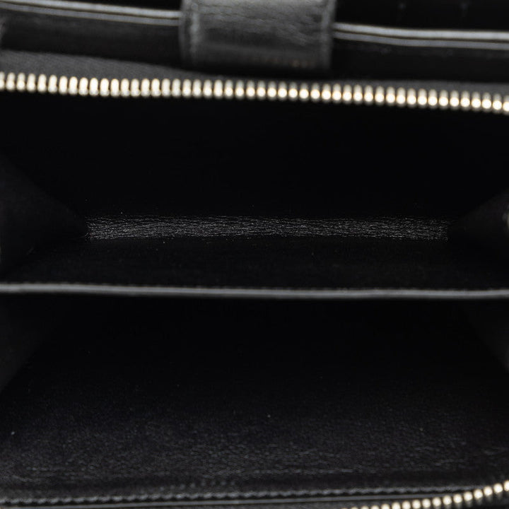 Top Quality Chanel Double Folded Wallet Caviar Skin Black Lady Frog