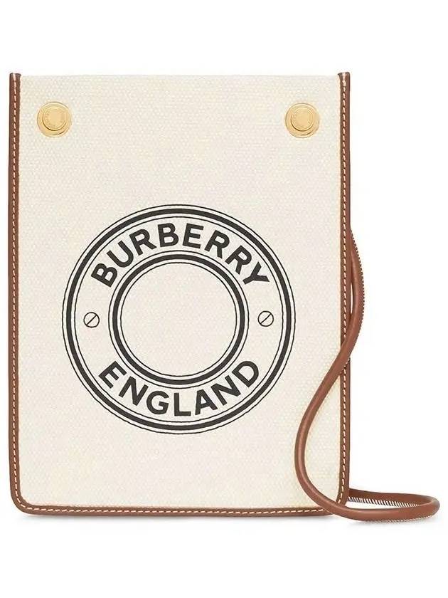 Burberry Logo Print Mini Cross Bag Ivory