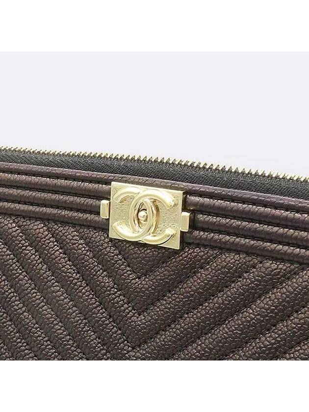 A84406 Black color boy caviar gold plated new medium clutch Chanel