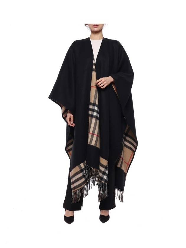 Burberry WoMen's Check Reversible Wool Cashmere Cape Black