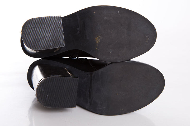 Jeffrey Campbell Black Booties w/ Buckle and Zipper Detail  SZ 6