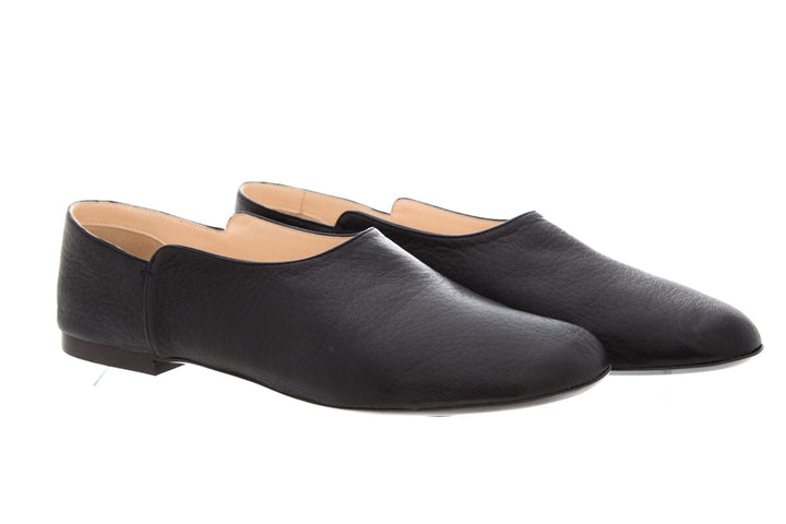 The Row Black Babouche Flats SZ 39