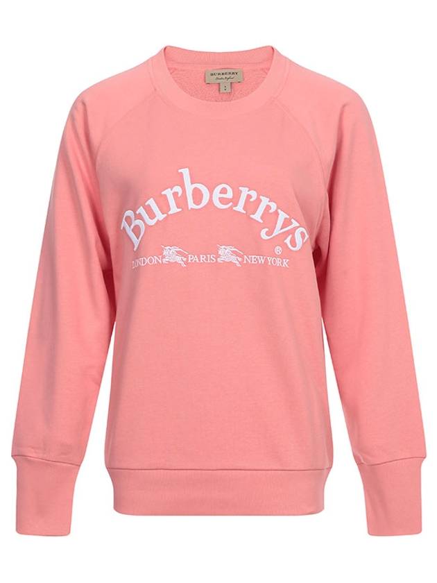 Burberry Embroidered Logo sweatshirt pink