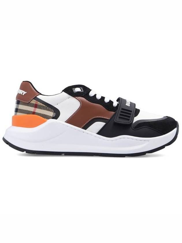 Burberry Logo Strap Vintage Check Low-Top Sneakers Brown