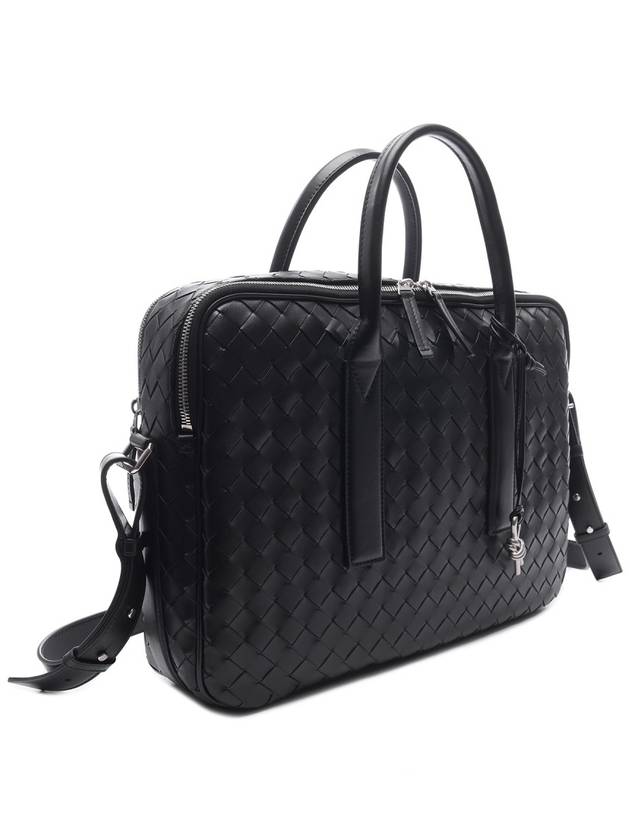 Bottega veneta Getaway Leather Brief Case Black