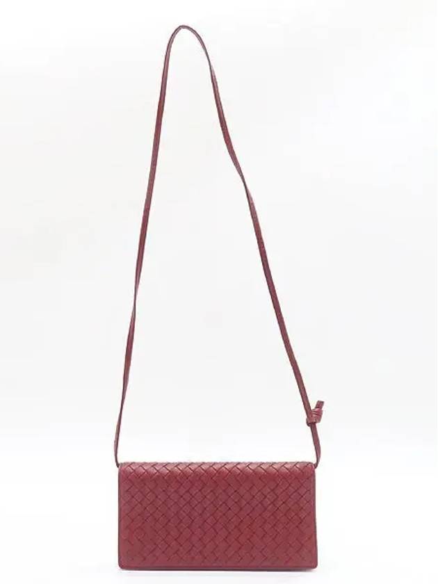 Bottega veneta 598290 Red Intrecciato WOC Mini Cross Bag