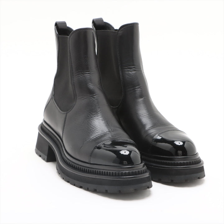 Top Quality Chanel Coco Patent Shoes 35.5  Black G39208