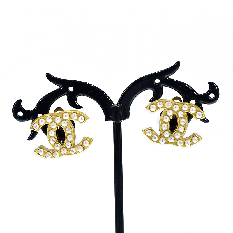 Chanel Pearl CC Earrings