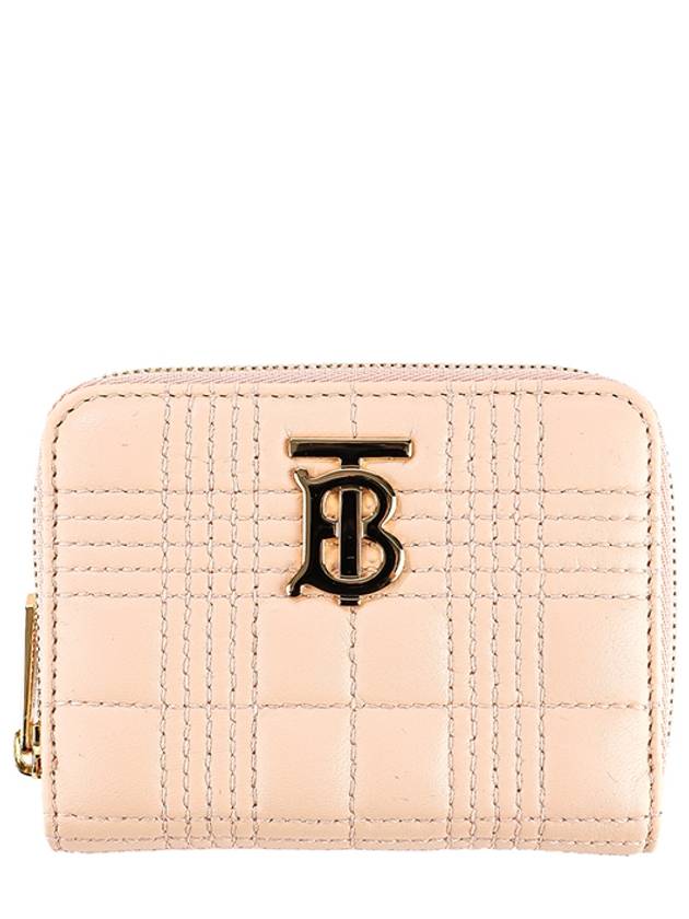 Burberry Lola Quilted Zipper Card Wallet Pink