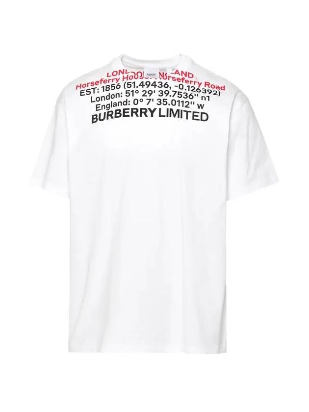 Burberry Location Short Sleeve T-Shirt White