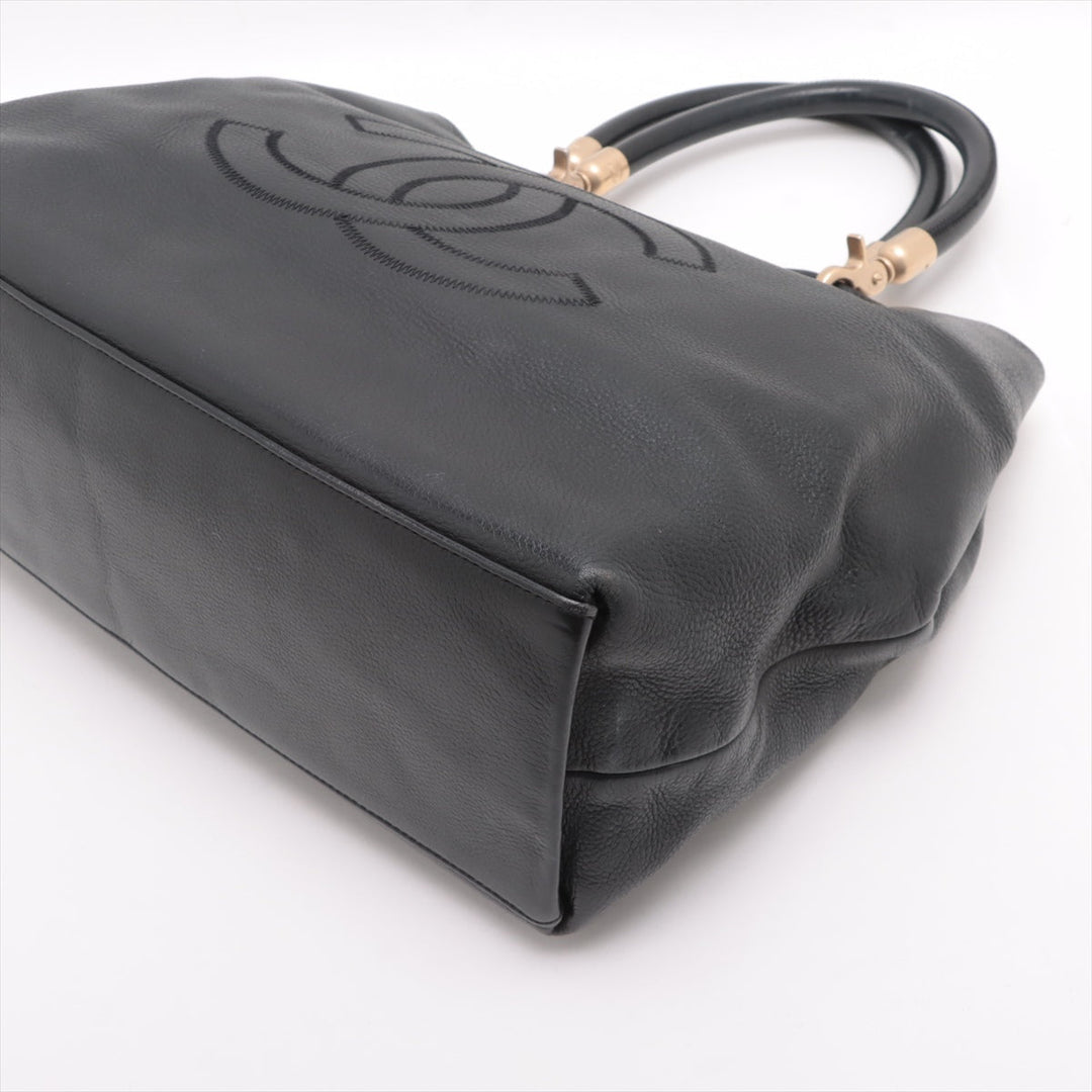 Top Quality Chanel Coco Caviar S Tote Bag Black Gold  8th