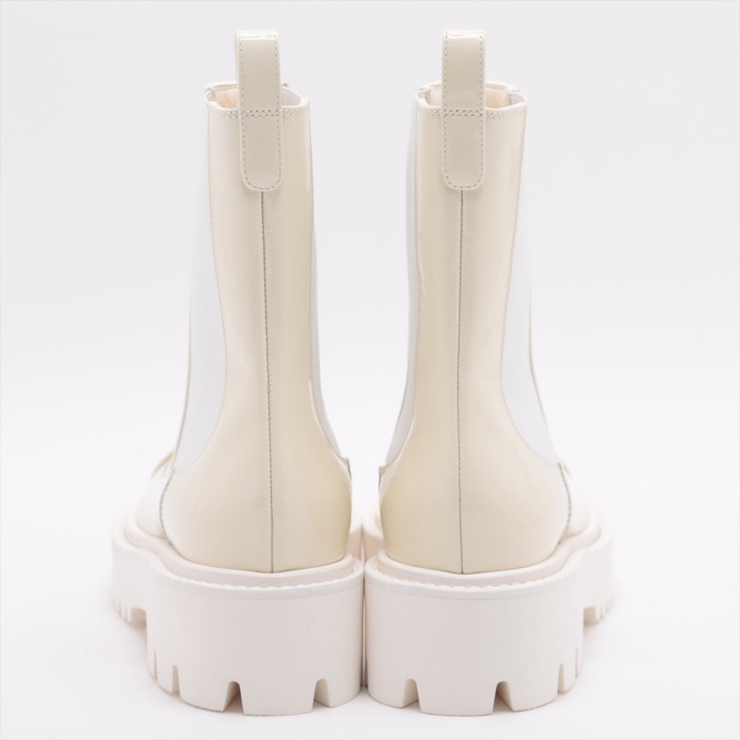 Top Quality Chanel Coco 22C Patent Leather Sidewear 37 1/2  White G38218