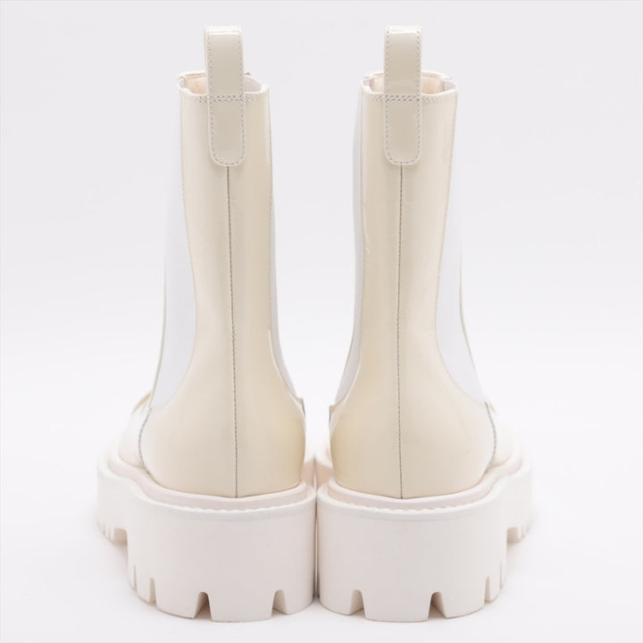 Top Quality Chanel Coco 22C Patent Leather Sidewear 37 1/2  White G38218