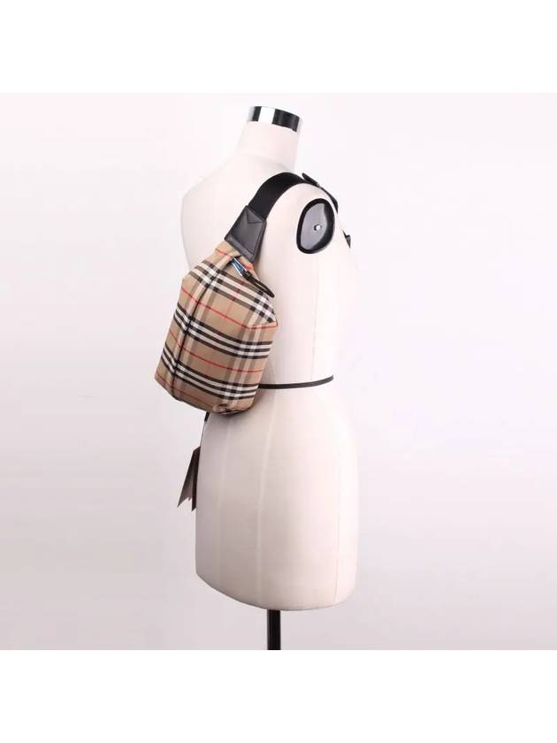Burberry Medium Vintage Check Bonded Cotton Belt Bag Beige