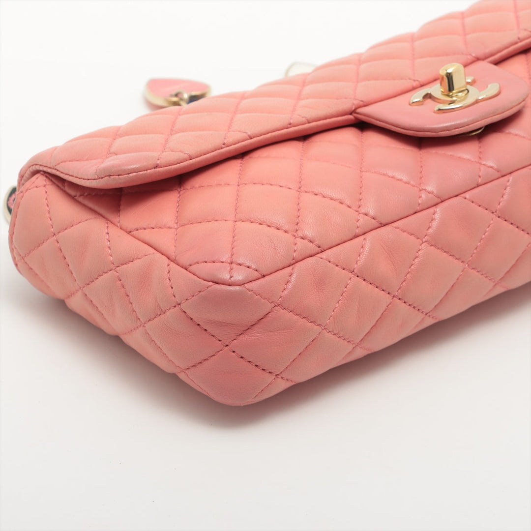 Top Quality Chanel Lambskin  Chain Shoulder Bag Pink Gold