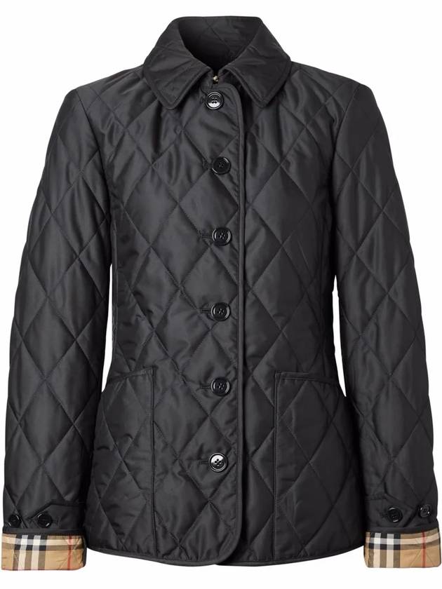 Burberry Diamond Quilted Thermoregulated Jacket Black
