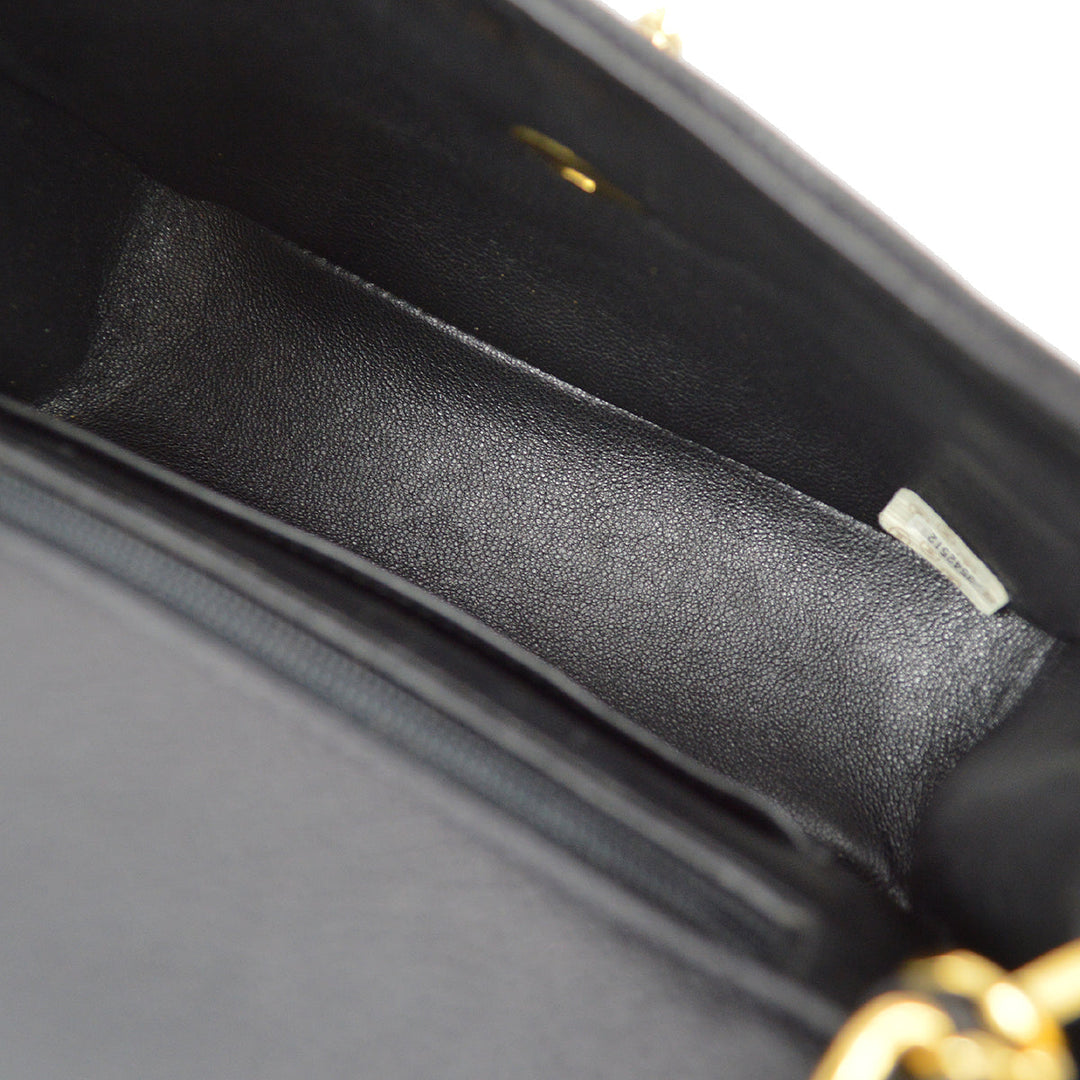 Top Quality Chanel * 1994-1996 Black Caviar Mini Vertical Stitch Straight Flap Bag