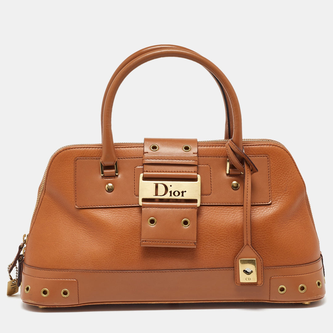 Top quality Dior Tan Leather Street Chic  Satchel