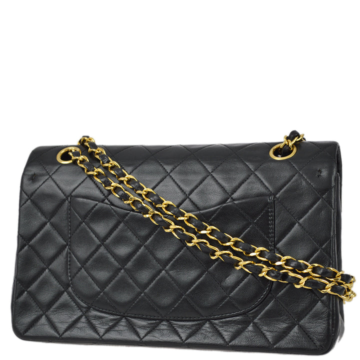 Top Quality Chanel 1991-1994 Classic Double Flap Medium Black Lambskin