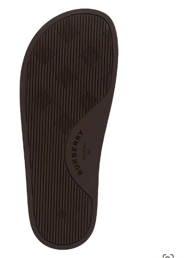 Burberry Check Print Slide Slippers Brown
