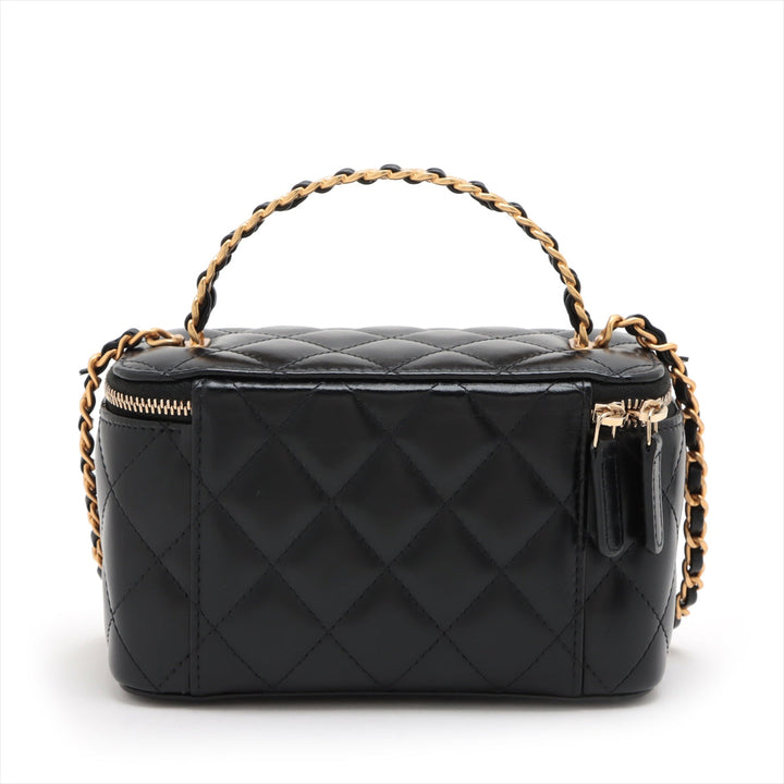 Top Quality Chanel Mattress kin Chain Shoulder Bag Vanity Black Gold