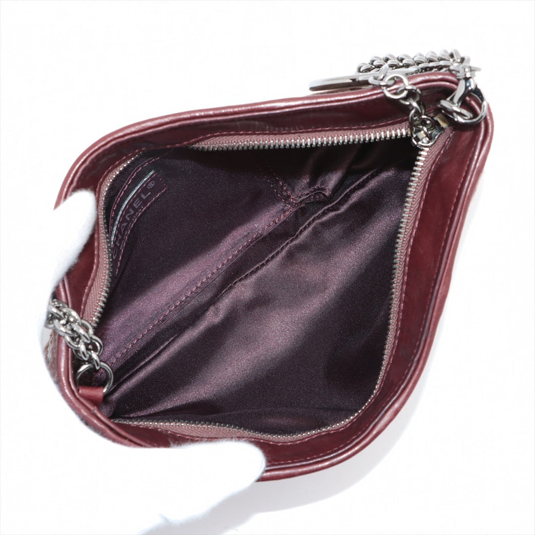 Top Quality Chanel Coco Leather  Pearson Chain Shoulder Bag Multicolor Silver  11th