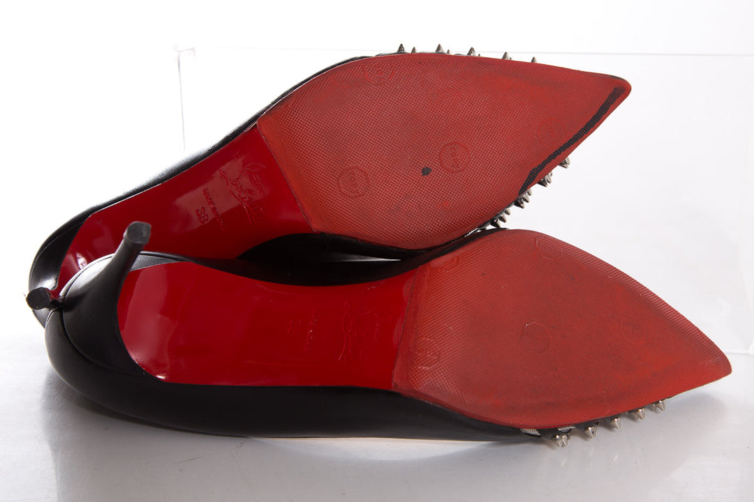 Christian Louboutin Black Studded Heels SZ 38
