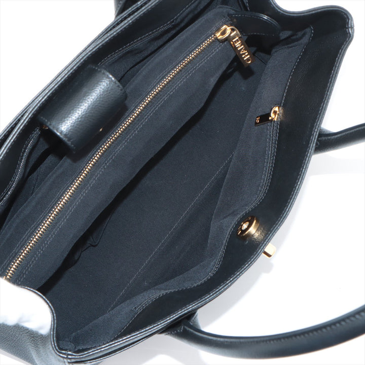 Top Quality Chanel Executive Leather Tote Bag Black Gold  17th