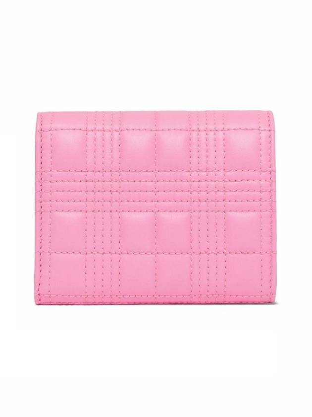 Burberry Lola Quilted Small Half Wallet Pink