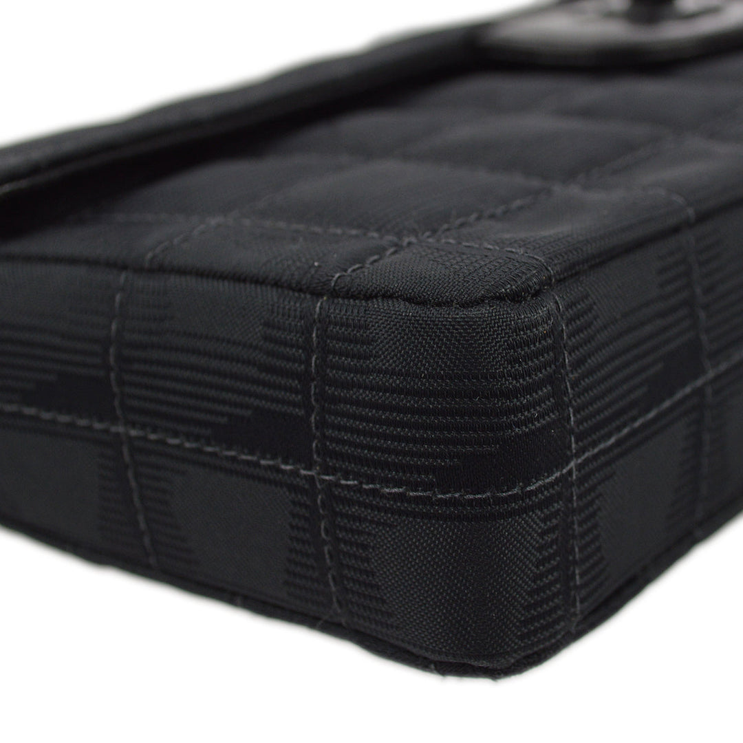 Top Quality Chanel 2000-2001 Black Jacquard New Travel Line East West