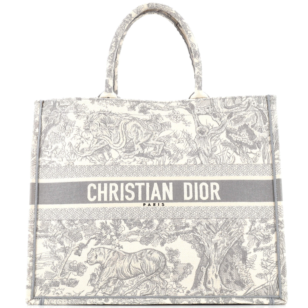 Top quality Dior Book Tote Embroidered Canvas Large