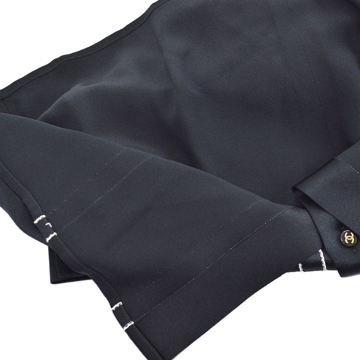 Top Quality Chanel Blouse Shirt Black 94A #40
