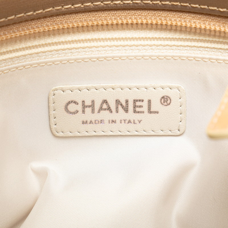 Top Quality Chanel COCOMARK PARIBIARITZ PM TOOT BAG A34208 G Beige Canvas Leather  CHANEL