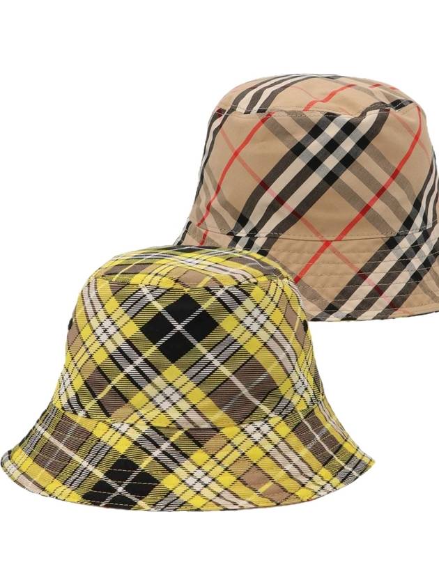 Burberry Vintage Check Reversible Bucket Hat Yellow