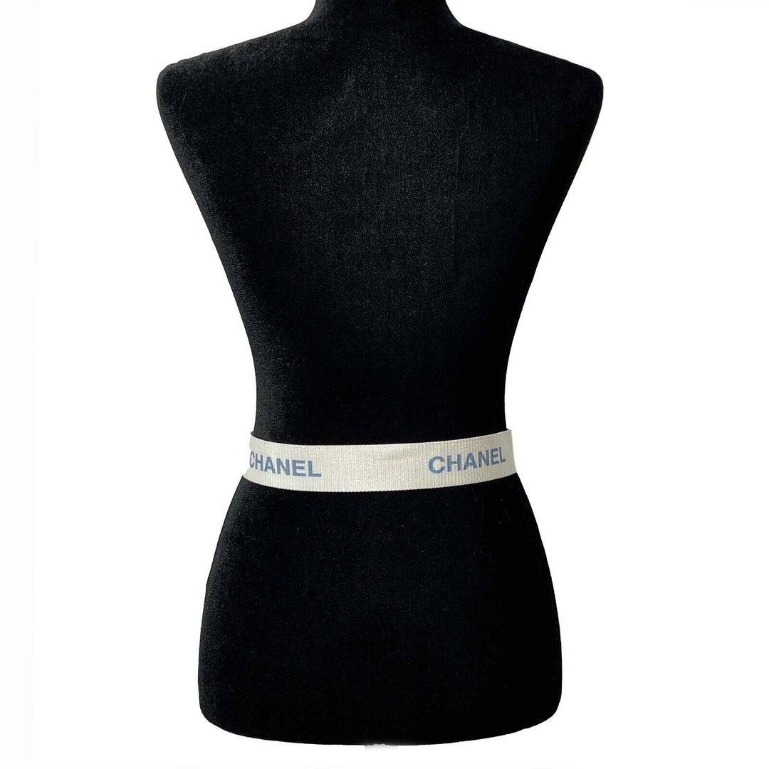 Chanel - Vintage 99S 1999 Logo Adjustable Nylon Web - White - XS/S - Belt