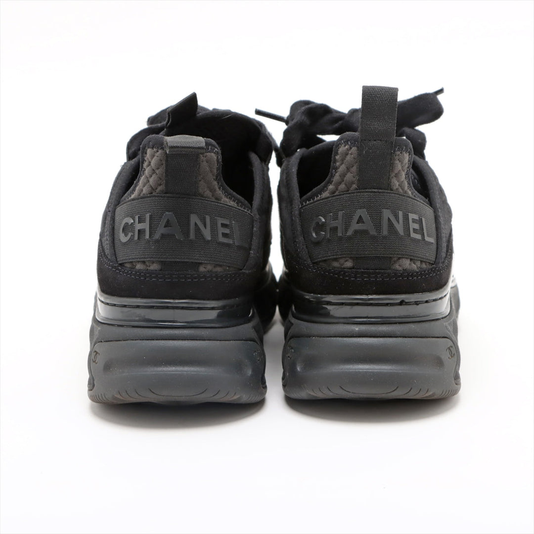 Top Quality Chanel Coco Fabric Trainers 35  Black G38501
