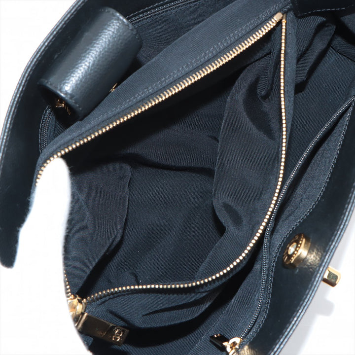 Top Quality Chanel Executive Leather Tote Bag Black Gold  17th